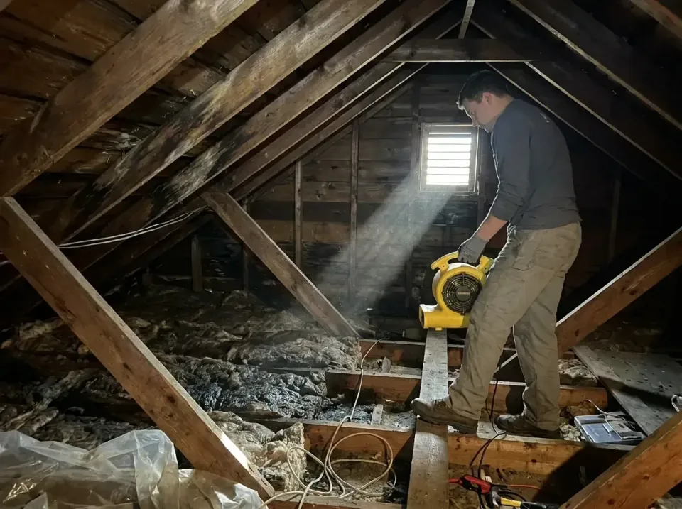 attic-water-damage-drying-proc-007 — frequently asked questions, Emergency Water Extraction & 24/7 Flood Response in Denison…